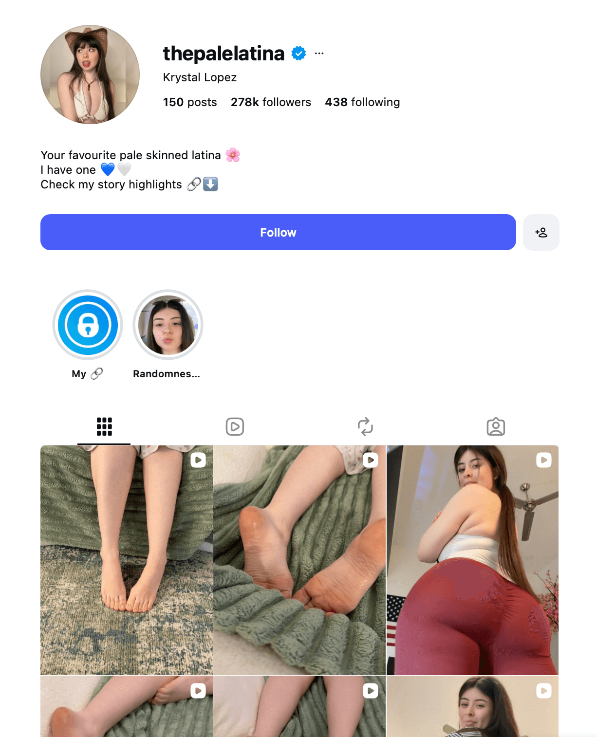 thepalelatina Instagram profile